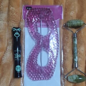 Essence Lash Princess Mascara, Eye Mask, & Jade Roller Beauty Bundle